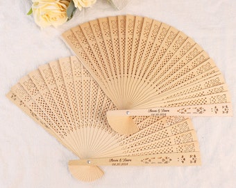 Bulk Personalized Hand Fan Wedding Favors For Guests, Wooden Fans, Engraved Hand Fan, Wedding Favors, Gifts For Her, Bridesmaid Gifts