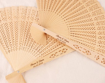 Bulk Personalized Hand Fan Wedding Favors For Guests, Wooden Fans, Engraved Hand Fan, Wedding Favors, Gifts For Her, Bridesmaid Gifts