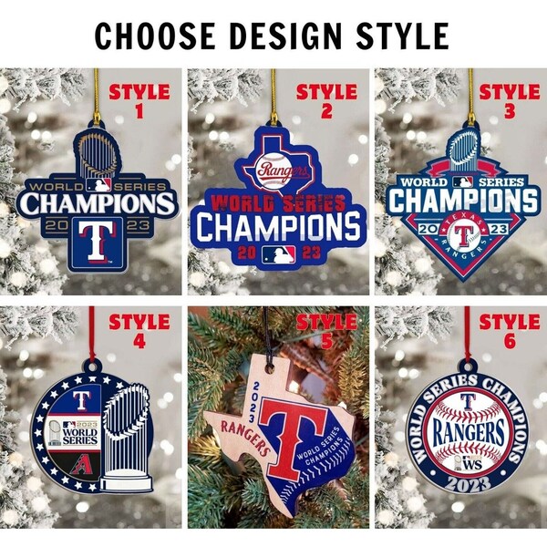 Texas Rangers World Series Champions Christmas Ornaments Etsy UK