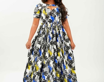 Runyege - African Print Maxi dress