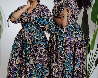 Imzad – African Print Corset Maxi Dress