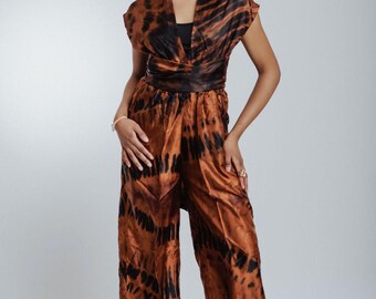 Kundi – Infinity Adire Silk Jumpsuit