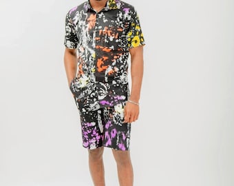 Doundounba - African Print Shirt & shorts Set