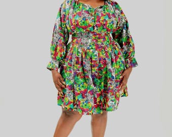 Mbira - African Print Corset Dress