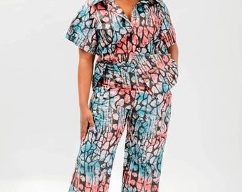 Kwassa Kwassa - Adire Pants & Shirt set