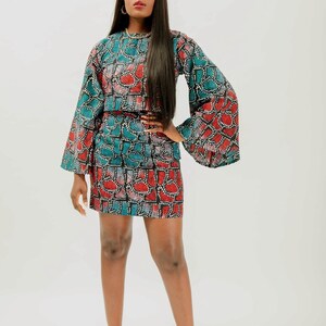 Coupé-décalé  -  Ankara/African print Crop top & Skirt set || Please read full item description