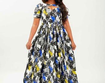 Runyege - African Print Maxi dress