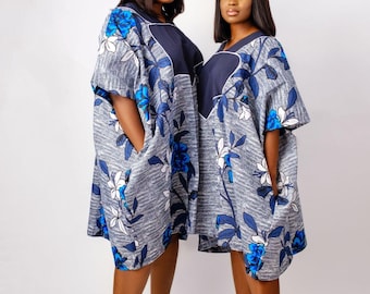 Borborbor - African print Agbada Dress