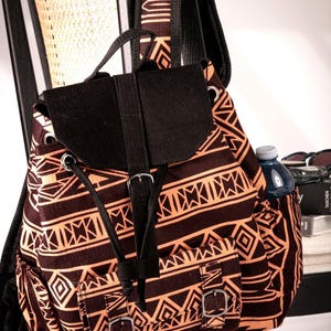 Djembe - Sac à dos à imprimé africain