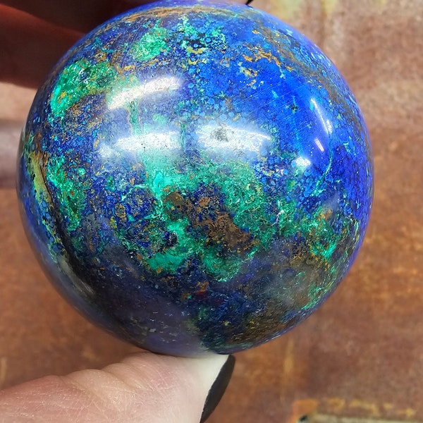 Azurite and Malachite Sphere