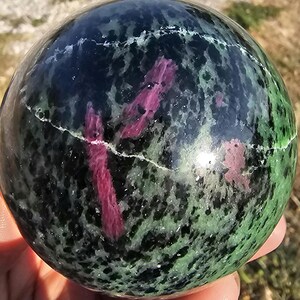 Large Ruby Zoisite Sphere (87.2 mm)