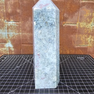 Blue Moss Agate Tower