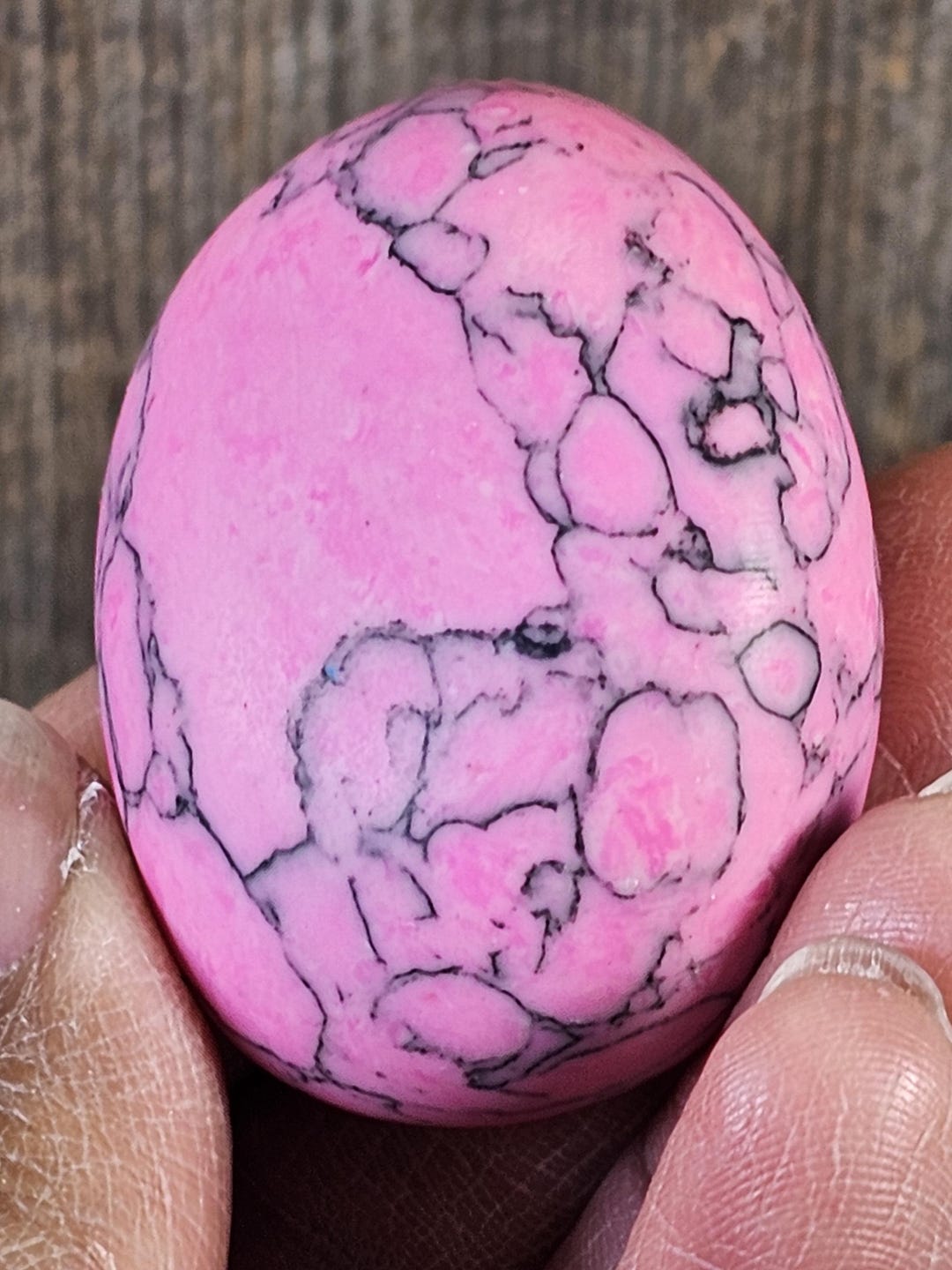Pink Howlite Palm Stone (dyed) - Etsy
