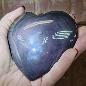 Rainbow Obsidian Heart and Stand
