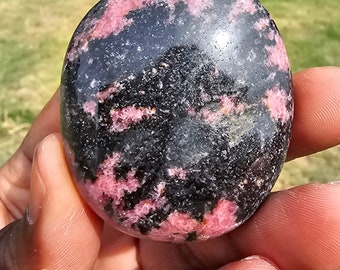 Rhodonite Palm Stone
