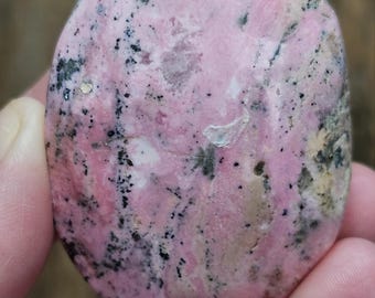 Peruvian Rhodonite Palm Stone