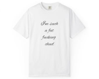 Koszulka z napisem "Jestem takim grubym, cholernym chudym" | zabawna koszulka | koszulka z memem TikTok