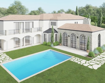 Exterior Home Design Rendering Service, Garden Design, Landscape Design