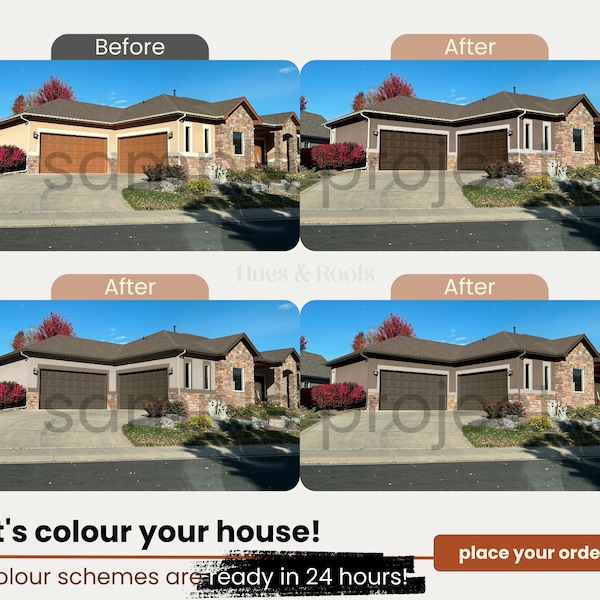 Home Exterior Color Change, Exterior Color Schemes, Custom Exterior Paint Palette, Custom Design, Exterior House, e-design