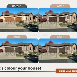 Home Exterior Color Change, Exterior Color Schemes, Custom Exterior Paint Palette, Custom Design, Exterior House, e-design