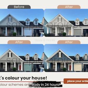 Home Exterior Color Change, Exterior Color Schemes, Custom Exterior Paint Palette, Exterior Paint, Custom Design, Exterior House, e-design