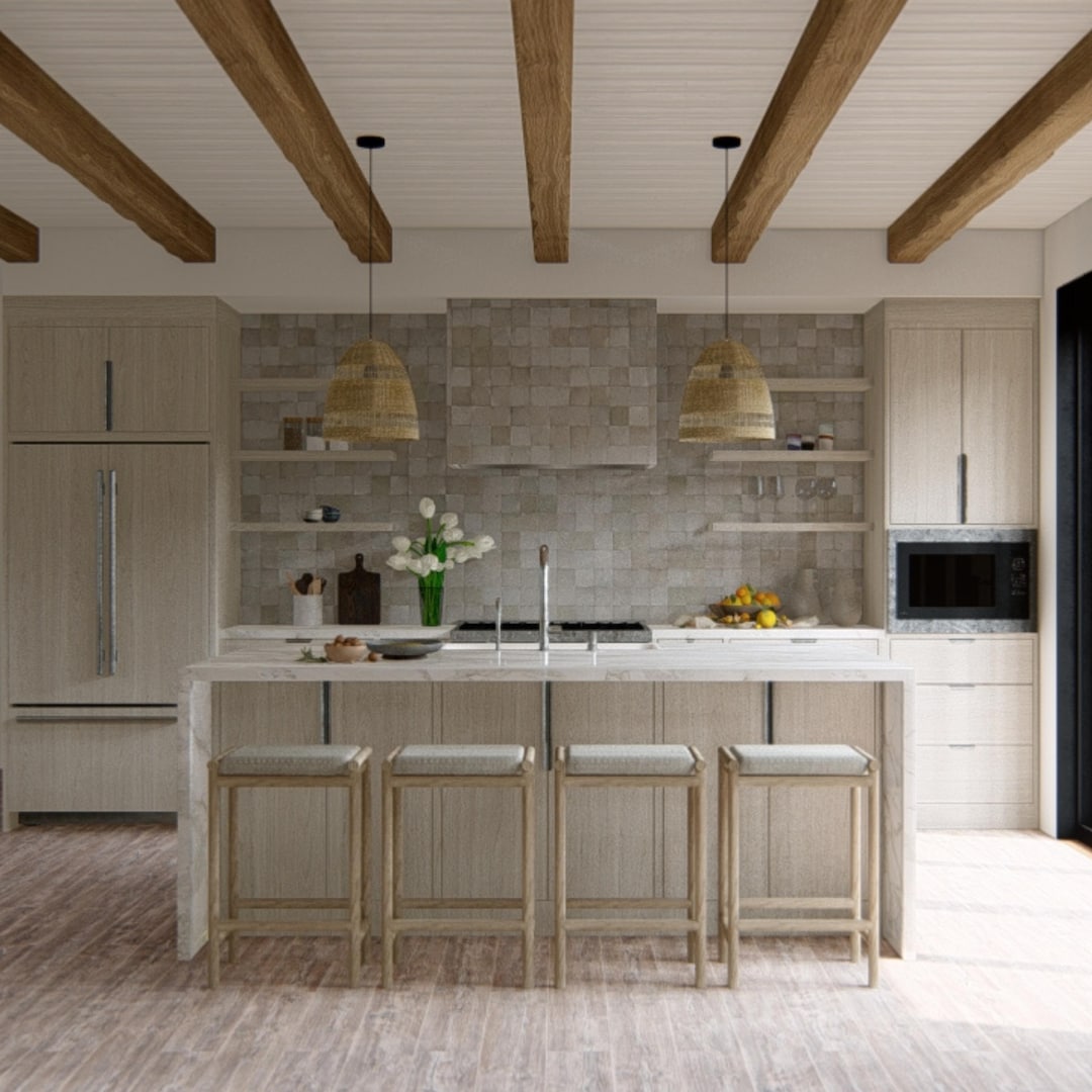 Custom Kitchen Interior Design, 3D Rendering, Interior Visualization ...