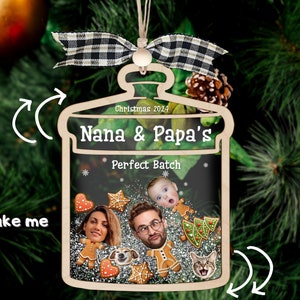 Personalized Family Christmas Shaker Ornament, Perfect Batch Shakers Ornament, Gingerbread Family Ornament, Funny Ornament for Christmas