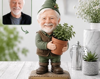 Personalisierte Opa Gnome Holzblock - Custom Decor, Opas Gartenfigur