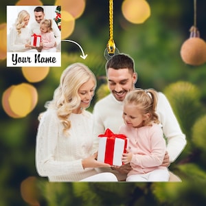 Personalized Family Picture Christmas Ornament, Custom Photo Ornament, Perfect Holiday Gift for Families, 3D Ornament for Christmas Tree