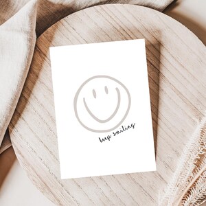 Postkarte Smile A6 | keep smiling Karte Postkarte gemalte Karte Dankeskarte Geburtstag  Smile einfach so Happy Birthday alles liebe