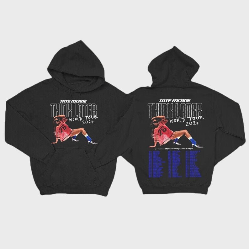 Tate McRae The Think Later World Tour 2024 Retro Vintage Hoodie