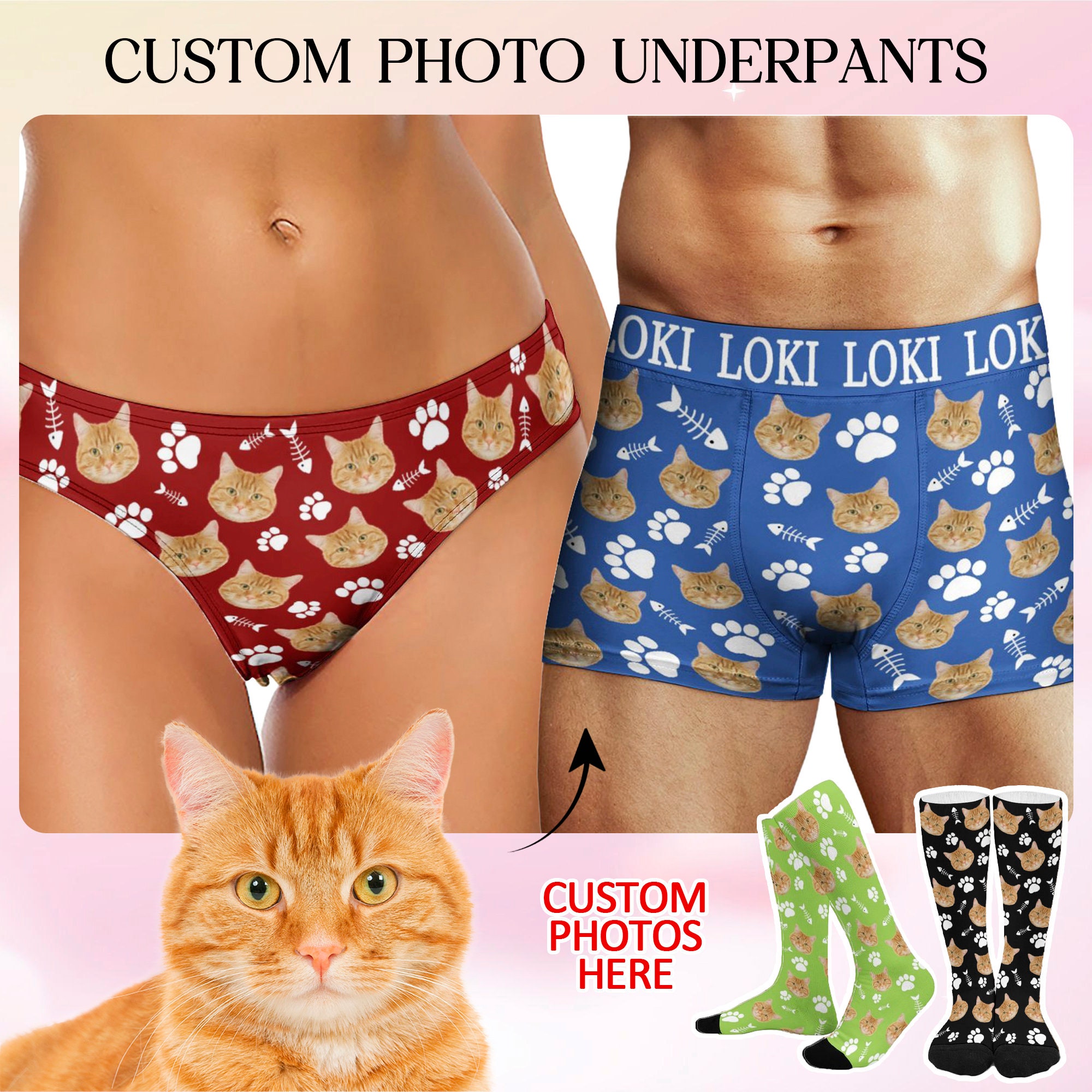 Custom Face Boxer&underwear,custom Underwear Women Men,customize