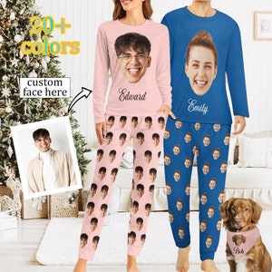 Custom Couple pajama, Photo Pajama, Custom Pajama with Photo, Picture Print Pajamas, Custom Pajamas Set, Chrismas Gift, Couples Pajama