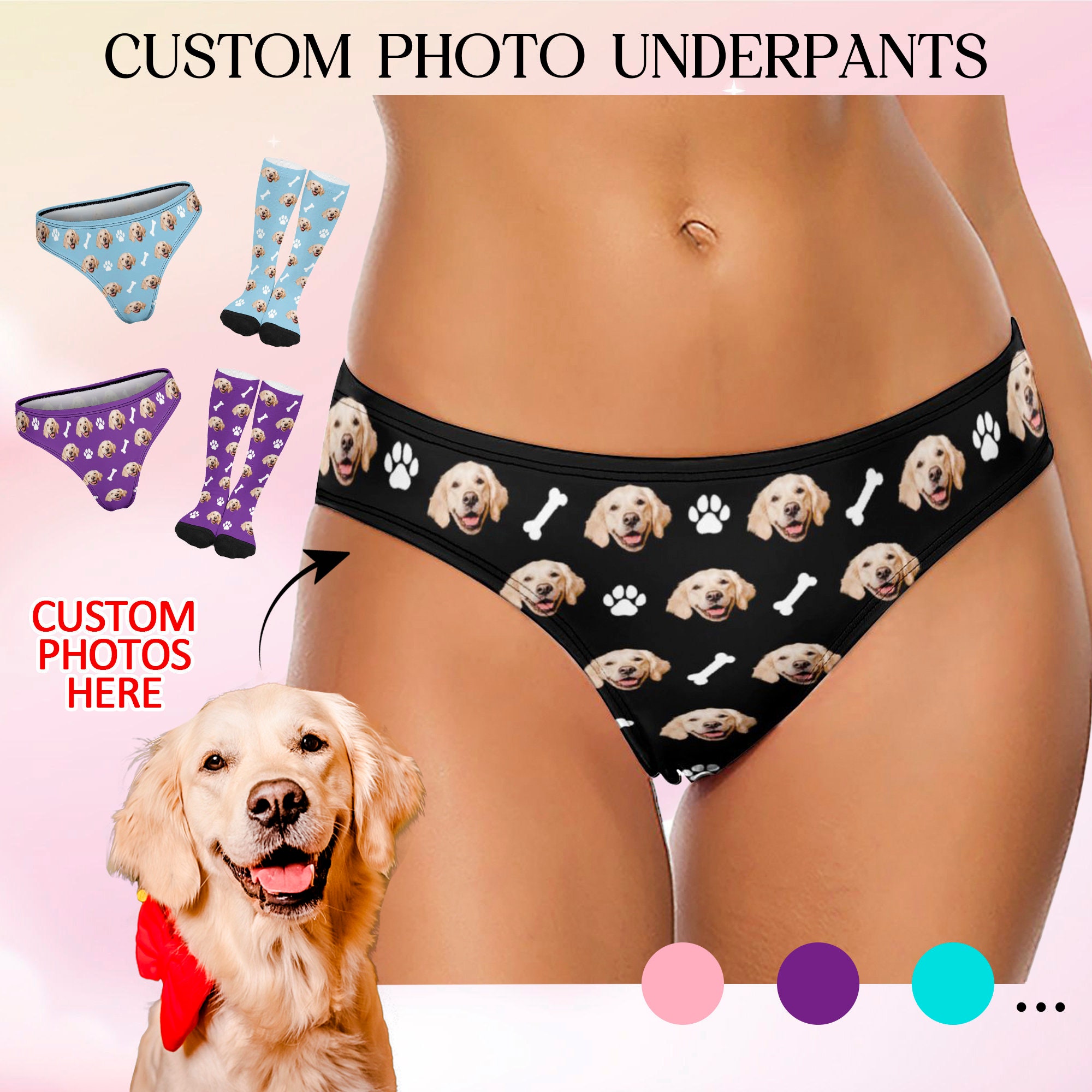 Dog Face Ladies Custom Bikini Underwear