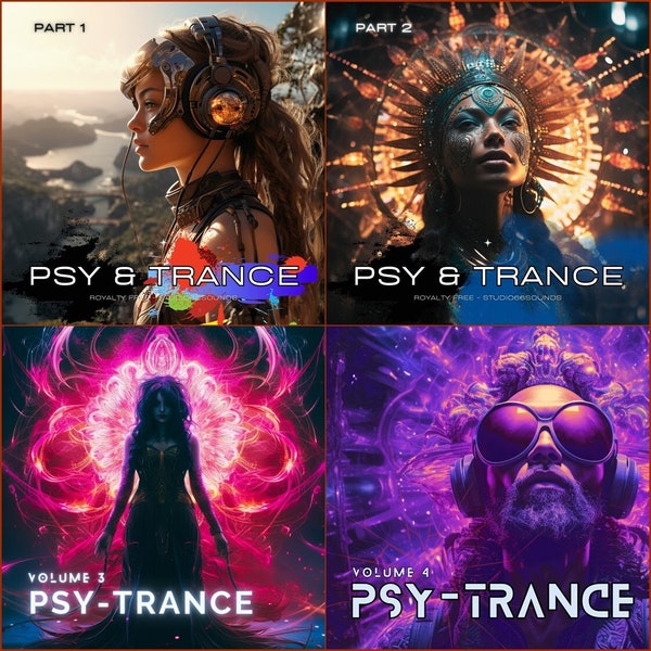 PSY und Trance Bundle 1-4 mit Samples und Loops / 36GB WAV Sofortiger digitaler Download