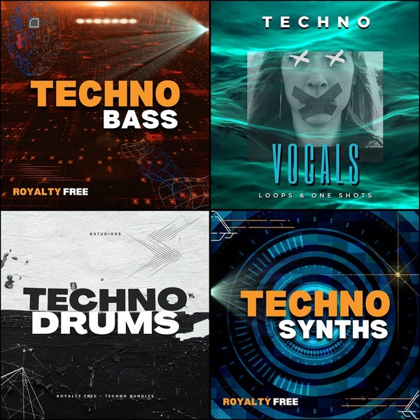 Techno Packs 2023 Komplettes Bündel mit Samples und Loops / 20GB WAV Sofortiger digitaler Download