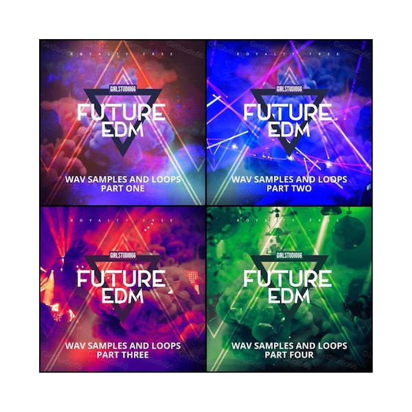 Future EDM Full Bundle Volumes 1-4 with Studio Samples and Loops / 32GB WAV Instant Digital Download