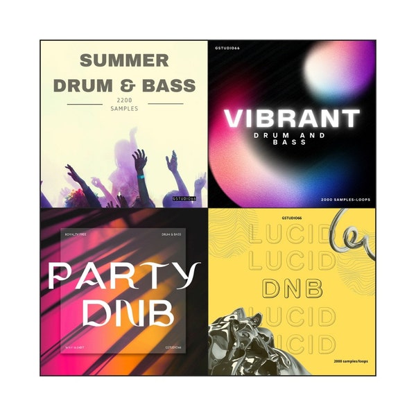 Drum and Bass Packs Full Bundle 1-4 Volumes Samples and Loops / 26GB WAV Digital Download