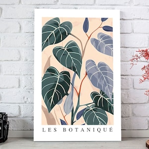 Boho Plant Canvas Poster, Plant Wall Art, Plant Poster, Botanical Canvas Wall Art, Plant Mom, Crazy Plant Lady Art, Plant Lovers Gift