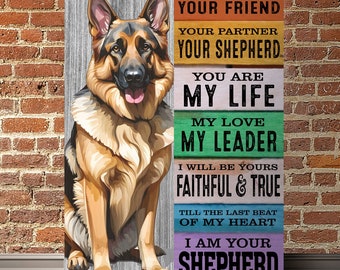 I Am Your Friend Canvas Poster, German Shepherd Wall Art, German Shepherd Gift, Dog lover Gift, German Shepherd Mom German Shepherd Dad Gift
