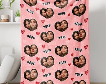 Besties Custom Gifts, Custom Photo Besties Blanket, Personalized Best Friends Gift, Gift For Best Friend, Gift For Besties, BFF Gift