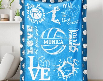 Volleyball Girl Blanket, Volleyball Gifts for Girls, Blankets Gift for Volleyball Lover, Girls Volleyball Gifts, Volleyball Team Gifts