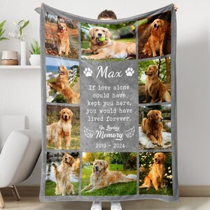 Personalized Dog Memorial Gift, Custom Dog Blanket, Pet Sympathy Gift, Pet Keepsake Gift, Dog Loss Memory Gift, Loss Of Dog Memorial Blanket