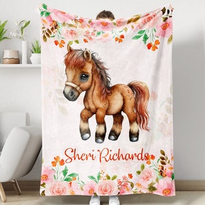 Highland Cow Personalized Blanket, Fleece Sherpa Baby Blanket Gift, Toddler Blanket, Baby Room Decor, Toddler Birthday Gift
