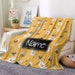 Buzzing Bees Print Blanket - Yellow