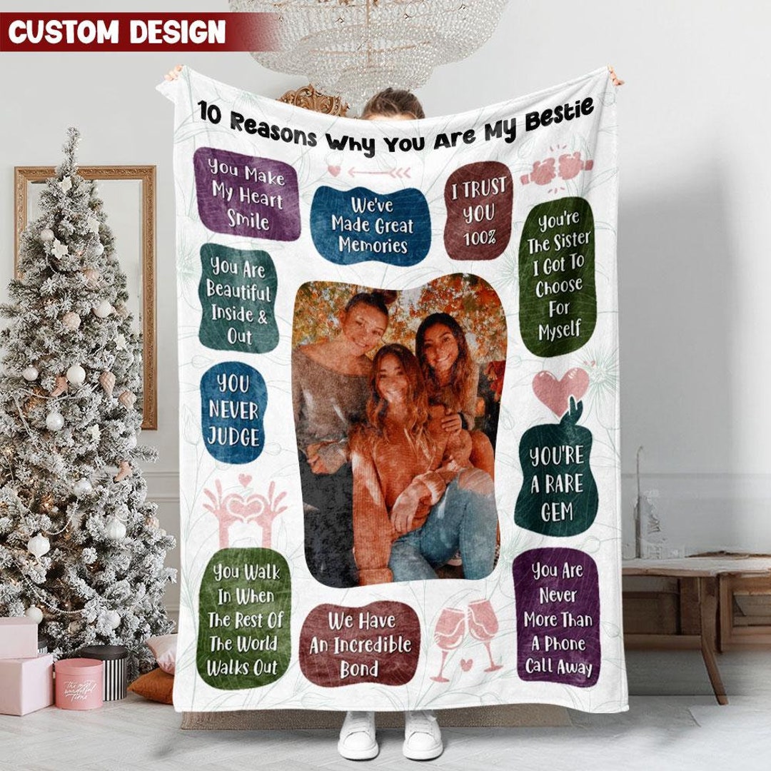 You Are My Light In The Dark - Bestie Personalized Custom Blanket - Gift For Best Friends, BFF, Sisters