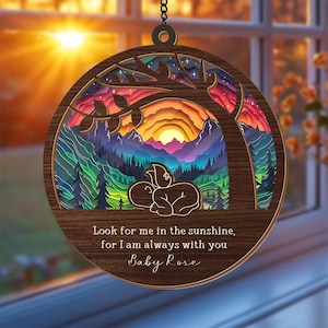 Personalized Angel Baby Gift, Baby Loss Memorial Keepsake Stillbirth Sympathy Gift Baby Memorial, Angel Baby Suncatcher