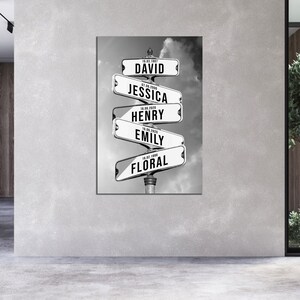 Personalized Family Names Date of Birth Vintage Street Sign Premium ...