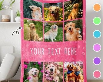 Customizable Photo Sherpa Fleece Blanket Collage,Super Cozy Blanket,Personalized Gift for Families,Custom Blanket with Text