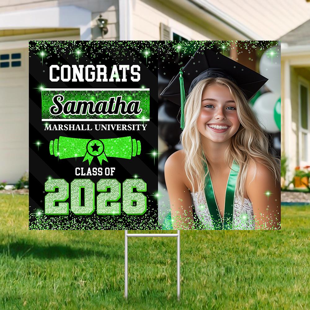 Custom Graduation Yard Sign With Photo, Personalized Class of 2026 Lawn ...